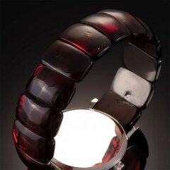 Женские наручные часы «Лилия» из балтийского янтаря