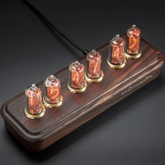 Ламповые часы газоразрядные «Восток-3» из тёмного палисандра