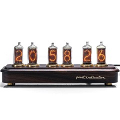 Ламповые часы газоразрядные «Восток-3» из тёмного палисандра