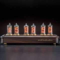 Ламповые часы газоразрядные «Восток-3» из тёмного палисандра