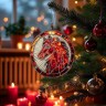 Ёлочная игрушка «Конь» — символ 2026 года Красной Огненной Лошади для украшения на вашей ёлке