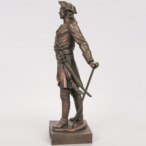 Сувенирная статуэтка «Пётр первый» — основатель города Санкт-Петербург из бронзы в подарок из Северной столицы