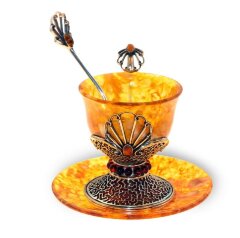 Кофейная чашка из янтаря «Петр» 