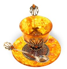 Кофейная чашка из янтаря «Петр» 