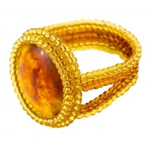 Кольцо из янтаря «Солнечная радость»