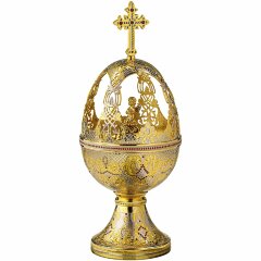 Сувенирное позолоченное яйцо «Ангелочек»