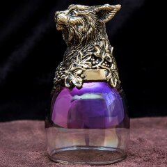 Подарочная стопка перевёртыш «Рысь» фиолетового цвета