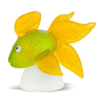 Коллекционная фигурка из художественного стекла «Золотая рыбка» (зелёная)