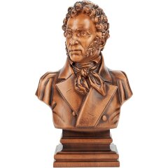 Резной бюст великого русского поэта «Пушкин» из массива дерева