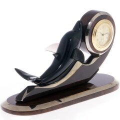 Настольные часы «Дельфин» из обсидиана купить с доставкой по России