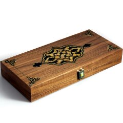 Малые нарды «Султан» из карельской берёзы и янтаря