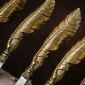 Шампуры цельнометаллические «Перо» с художественным литьём