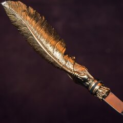 Шампуры цельнометаллические «Перо» с художественным литьём