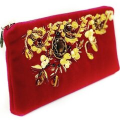 Красная косметичка из янтаря «Лето»