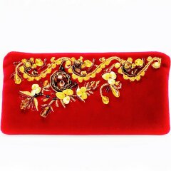 Красная косметичка из янтаря «Лето»