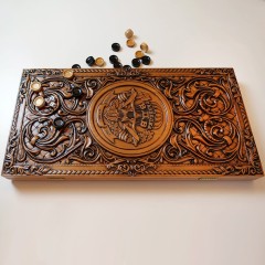 Двухсторонние нарды «Разведка ВДВ» из массива дерева в подарок другу