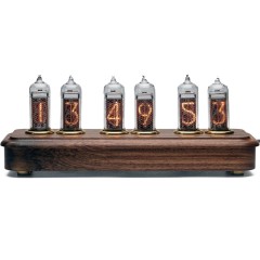 Интерьерные часы на индикаторных лампах «Восток-3» из светлого палисандра 