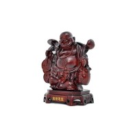 Деревянная фигурка «Смеющийся Будда» — символ счастья и учения фэн-шуй