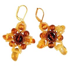 Серьги из янтаря «Утренняя звезда»