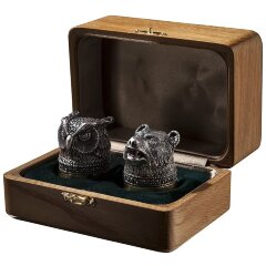 Сувенирный набор стопки перевертыши «Русский лес» 2 шт.