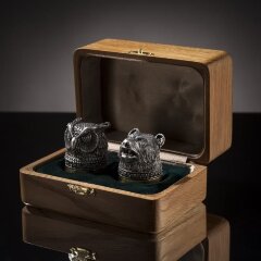 Сувенирный набор стопки перевертыши «Русский лес» 2 шт.