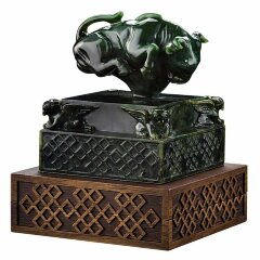 Нефритовая печать «Бык» Буха-нойон из иркутского нефрита — Премиум подарки