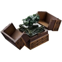 Нефритовая печать «Бык» Буха-нойон из иркутского нефрита — Премиум подарки