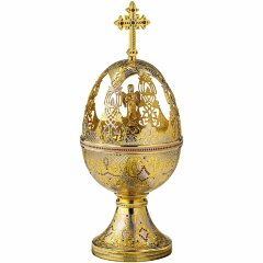 Пасхальное позолоченное яйцо «Ангел Хранитель»