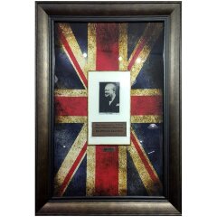 Подлинный автограф «Уинстон Черчилль» на фото