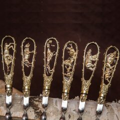 Шампуры цельнометаллические «Охотничьи трофеи» с художественным литьём