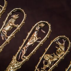 Шампуры цельнометаллические «Охотничьи трофеи» с художественным литьём