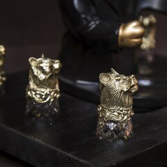 Подставка под бутылку «Пёс» со стопками перевёртышами