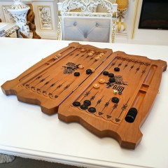 Резные нарды «Медведь ВДВ» из массива дерева — мужской подарок брату