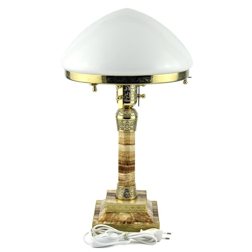 Настольная лампа из оникса «LIGHTSTAR» для рабочего стола руководителя