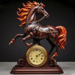 Настольные часы лошадка «Конь огонёк» — символ 2026 года Красной Огненной Лошади
