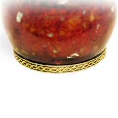 Янтарная шкатулка «Дракон и Феникс» с художественным декором