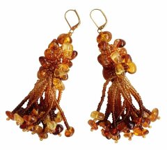 Серьги из янтаря «Цыганка»