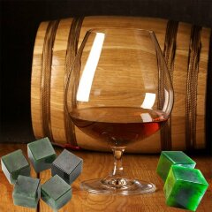 Нефритовые камни «Байкал» для виски (7 шт)