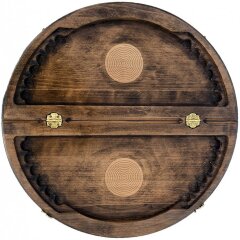 Круглые резные шахматы с нардами «Версаль»