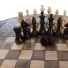 Круглые резные шахматы с нардами «Версаль»