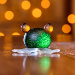 Декоративное пресс-папье из художественного стекла «Лягушка» (зелёная)