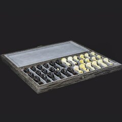 Подарочные шахматы «Готика» из тонированной карельской берёзы и янтаря