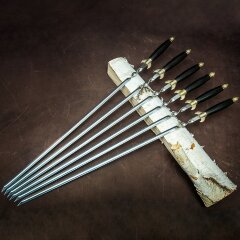 Оригинальные шампуры «Сфинкс» с рукоятью из дерева ясень