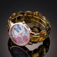 Женские наручные часы «Бабочки» из балтийского янтаря