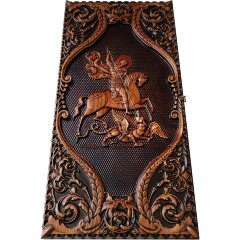 Нарды резные «Герб России» из массива дерева в подарок другу