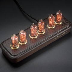 Ламповые часы газоразрядные «Восток-3» из массива венге