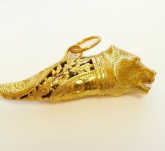 Позолоченная ложка для обуви «Медведь»