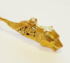 Позолоченная ложка для обуви «Медведь»