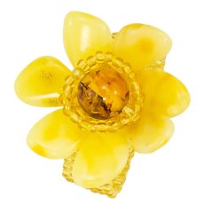 Кольцо из янтаря «Медовое счастье»