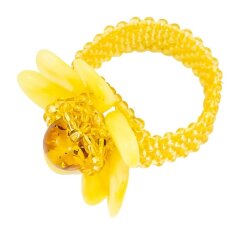 Кольцо из янтаря «Медовое счастье»